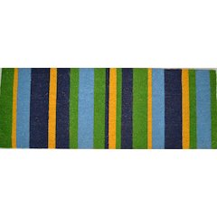 Green Stripes Doormat in Coir/PVC Material