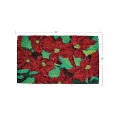 Poinsettia Doormat in Coir/PVC Material
