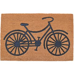 Embossed Bicycle Doormat in Coir/PVC Material