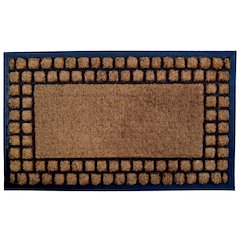 Checker Border Doormat in Coir/ Rubber Material
