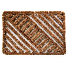 Diagonal Doormat in Coir/Metal Material