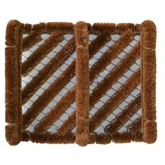 Boot Scrapper Mat Doormat in Coir/Metal Material