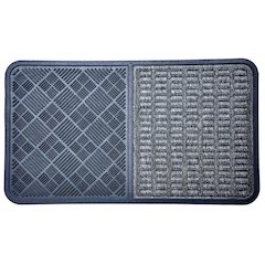 Rubber Gray Doormat in Polypropylene/ Rubber Material