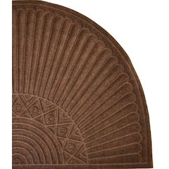 Brown Half Round Doormat in Polypropylene/ Rubber Material