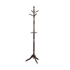 Manny Rubberwood Coat Rack in Dark Brown