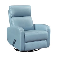 Sorrento Leather Swivel Glider Reclining Chair in Beige