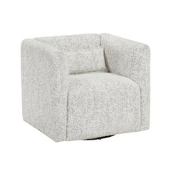 Vienna Jacquard Swivel Chair in Beige