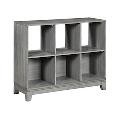 Garretson Acacia Bookcase in Gray