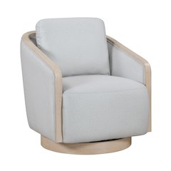 Hugo Textured Swivel Chair in Gray