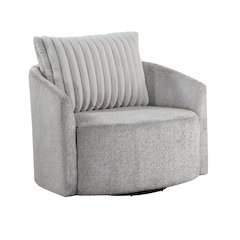 Lexicon Francine Chenille Swivel Chair in Gray