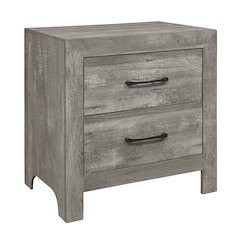 Lexicon Corbin Asian Hardwood Nightstand in Gray