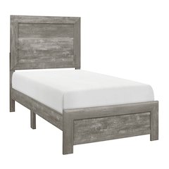 Lexicon Corbin Asian Hardwood Twin bed in Gray