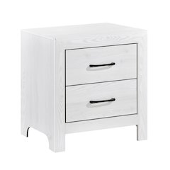 Lexicon Corbin Asian Hardwood Nightstand in White