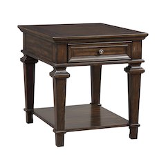 Tobias Poplar End Table in Espresso