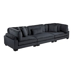 Traverse Corduroy Sofa in Black