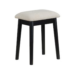 Camilla Acacia Vanity Dresser with Mirror and Stool in Black