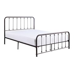 Larkspur Metal Queen Platform Bed in Dark bronze