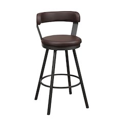 Appert Metal Swivel Pub Height Chair,  set of 2 in Brown
