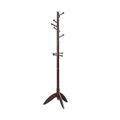 Moe Rubberwood Coat Rack in Dark Brown