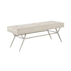Warren Textured Bench in Beige