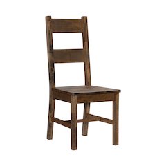 Jerrick Solid Wood Dining Room Side Chair, set of 2 in Burnished brown