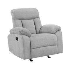 Jules Chenille Rocker Reclining Chair in Gray
