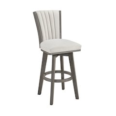 Corvallis Velvet Pub Height Swivel Stool, Set of 2 in Beige