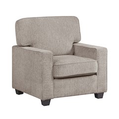 Frances Chenille 3pc Set: Sofa, Love, Chair in Taupe