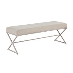 Wexley Chenille Bench in Taupe