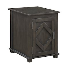 Lakeside Rubberwood Chairside Table in Brown