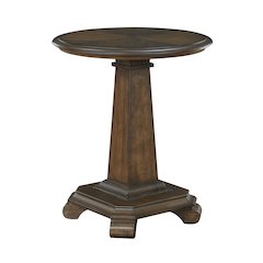 Rochester Asian Hardwood End Table in Brown