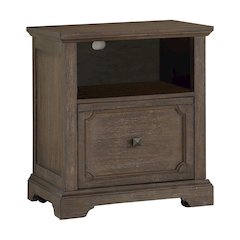 Toulon Pine Lateral File with Casters in Wire-Brushed Power Glaze Oak