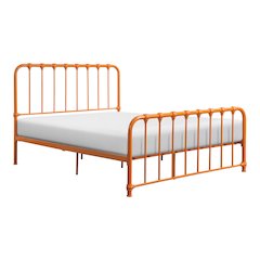 Bethany Metal Queen Platform Bed in Orange