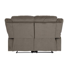 Jarita Microfiber Double Reclining Loveseat In Chocolate