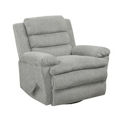 Oxford Microfiber Swivel Glider Reclining Chair in Gray