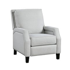 Lexicon Berenson Chenille Push Back Recliner in Gray
