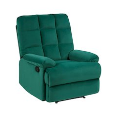 Lexicon Colin Velvet Manual Recliner in Green