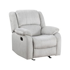 Lexicon Fairview Chenille Glider Manual Recliner in Gray