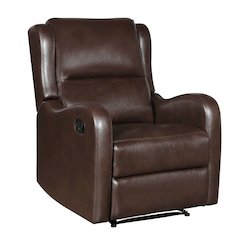 Lexicon Durant Faux Leather Manual Recliner in Brown