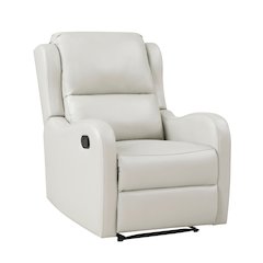 Lexicon Durant Faux Leather Manual Recliner in Taupe