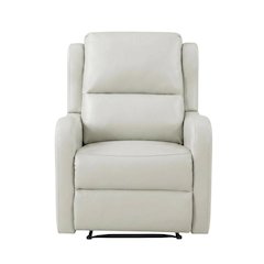Faux Leather Manual Recliner Chair for Living Room or Small Spaces, Taupe
