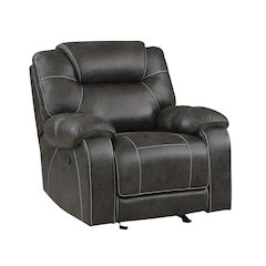 Gainesville Microfiber Glider Reclining Chair In Chocolate