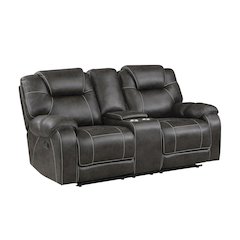 Gainesville Microfiber Double Reclining Love Seat In Chocolate