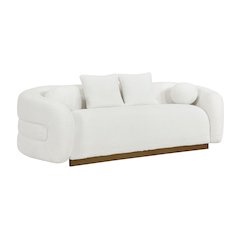 Lexicon Novella Sherpa Sofa in White