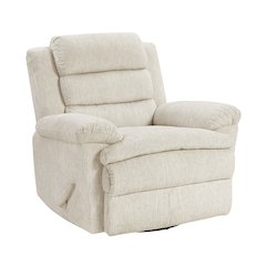 Oxford Microfiber Swivel Glider Reclining Chair in Beige