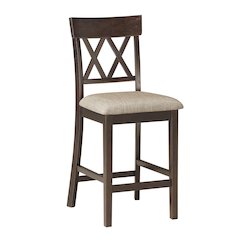Balin Textured Counter Height Dining Chair, set of 2 in Brown
