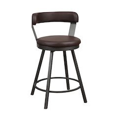Appert Metal Swivel Counter Height Chair, set of 2 in Brown
