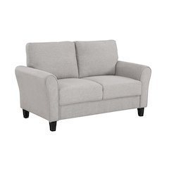 Ellery Textured Fabric Love Seat In Sand