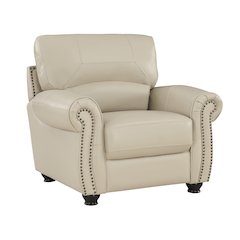 Foxborough Leather Arm Chair In Cream