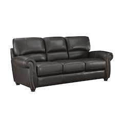 Foxborough Leather Sofa In Dark Brown